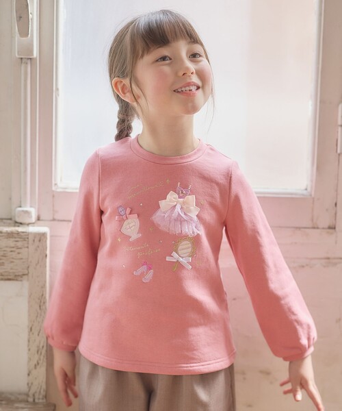 ANY(エニィ)の「【らくっトレーナー】裏毛 プリンセスデザイン トレーナー(スウェット・キッズ・ピンク系/アイボリー系/ライラック系・100/130/120/90/110)」の3枚目の写真