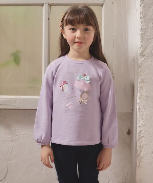 ANY(エニィ)の「【らくっトレーナー】裏毛 プリンセスデザイン トレーナー(スウェット・キッズ・ピンク系/アイボリー系/ライラック系・100/130/120/90/110)」の5枚目の写真