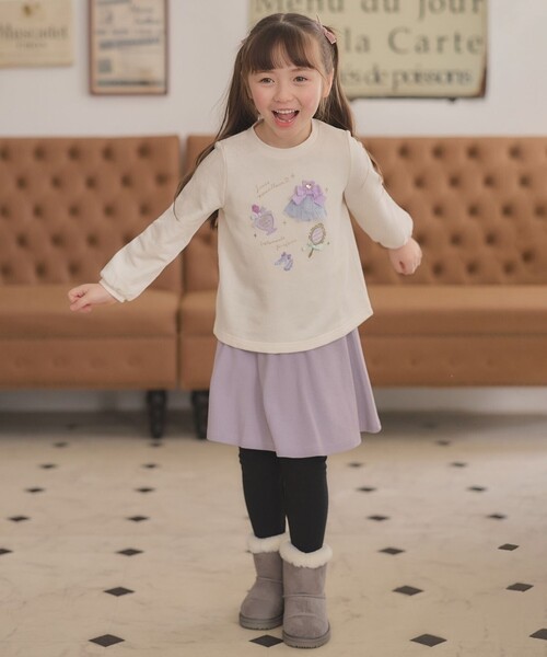 ANY(エニィ)の「【らくっトレーナー】裏毛 プリンセスデザイン トレーナー(スウェット・キッズ・ピンク系/アイボリー系/ライラック系・100/130/120/90/110)」の9枚目の写真