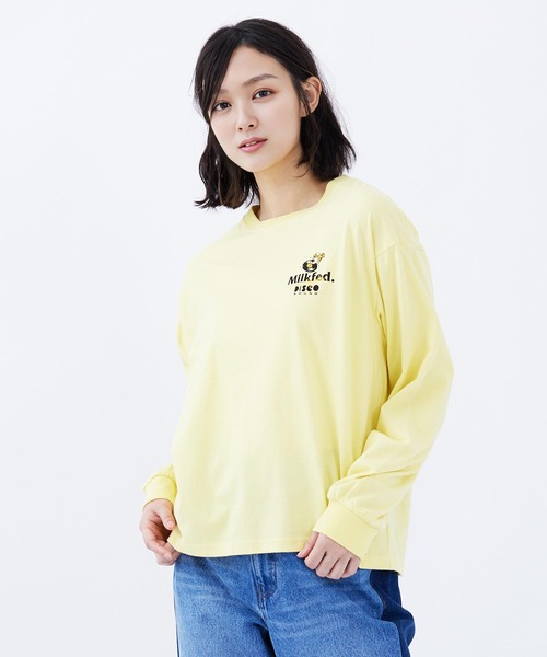 MILKFED.（ミルクフェド）の「DISCO TIGER L/S TEE（Tシャツ/カットソー・レディース・チャコール/ライトイエロー/ホワイト・M/L）」の18枚目の写真