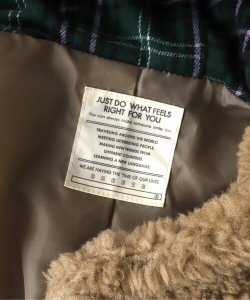 BREEZE（ブリーズ）の「ボアダッフルコート（ダッフルコート・キッズ・ベージュ・90/80/120/130/100/110/140）」の3枚目の写真