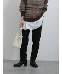 Samansa Mos2 blue | 裏起毛ハイパーストレッチパンツ(その他パンツ)