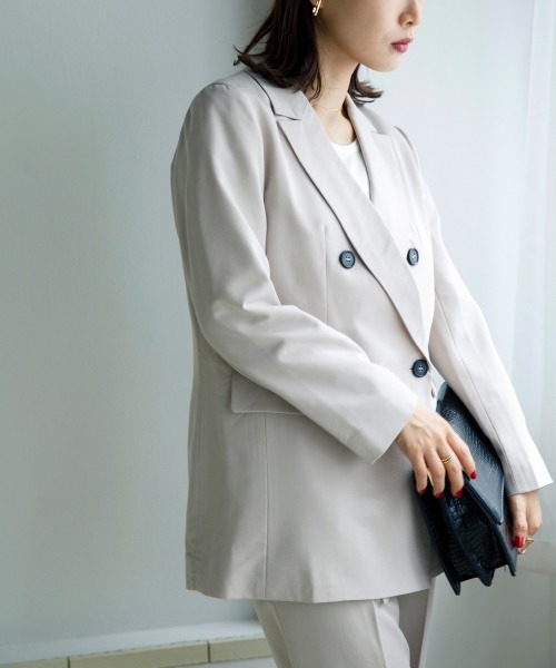 sail（サイル）の「【販売終了】【sail】テーラードジャケット　（セットアップ対応）小柄さん向け【低身長・小柄女性向けサイズ】（テーラードジャケット・レディース・ベージュ/ネイビー・PS(XS－S)/PS）」の10枚目の写真