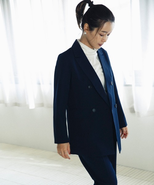 sail（サイル）の「【販売終了】【sail】テーラードジャケット　（セットアップ対応）小柄さん向け【低身長・小柄女性向けサイズ】（テーラードジャケット・レディース・ベージュ/ネイビー・PS(XS－S)/PS）」の15枚目の写真