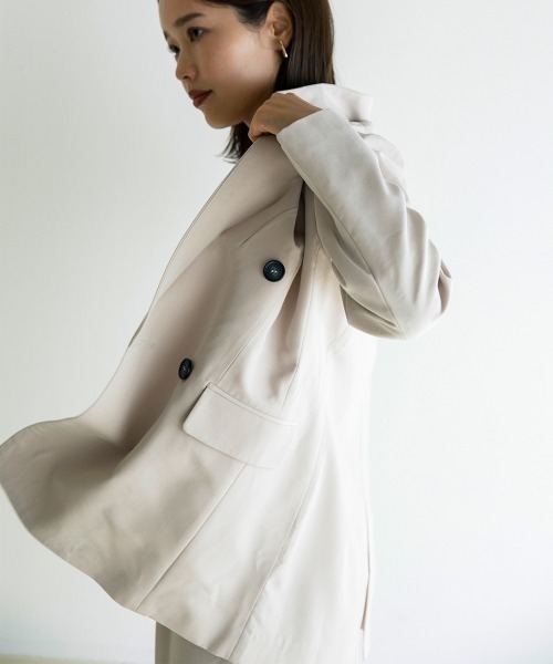 sail（サイル）の「【販売終了】【sail】テーラードジャケット　（セットアップ対応）小柄さん向け【低身長・小柄女性向けサイズ】（テーラードジャケット・レディース・ベージュ/ネイビー・PS(XS－S)/PS）」の7枚目の写真