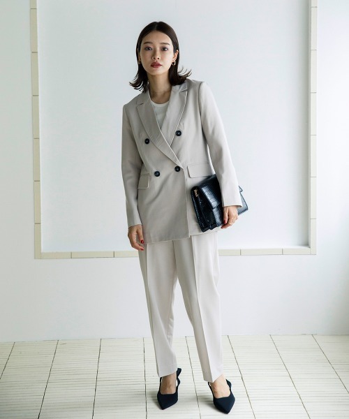 sail（サイル）の「【販売終了】【sail】テーラードジャケット　（セットアップ対応）小柄さん向け【低身長・小柄女性向けサイズ】（テーラードジャケット・レディース・ベージュ/ネイビー・PS(XS－S)/PS）」の5枚目の写真