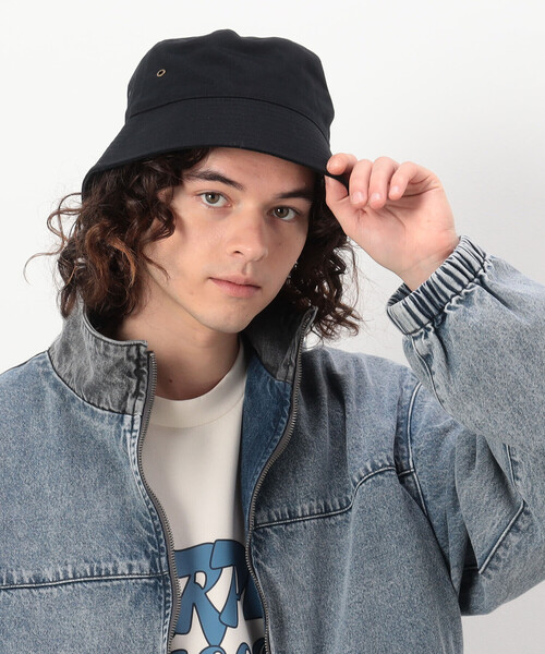 Purple&Yellow（パープルアンドイエロー）の「コットンツイルバケットハット（ハット・メンズ・アイボリー/ブラック・FREE）」の15枚目の写真