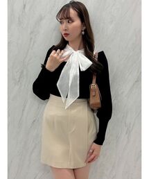 dazzlin | シアーボウタイニットトップス(ニット/セーター)