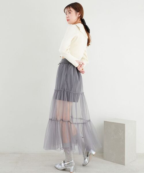 MAJESTIC LEGON(マジェスティックレゴン)の「カラフルWZIPニット(ニット/セーター・レディース・ネイビー/イエロー/ピンク/アイボリー/ブルー・MEDIUM)」の7枚目の写真