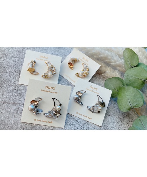 tone(トーン)の「【inori】お月様アシンメトリー(MA)(ピアス(両耳用)・レディース・ゴールド系その他2/シルバー系その他/シルバー×ブラック/ゴールド系その他/シルバー系その他2・FREE)」の8枚目の写真
