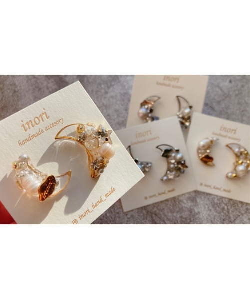 tone(トーン)の「【inori】お月様アシンメトリー(MA)(ピアス(両耳用)・レディース・ゴールド系その他2/シルバー系その他/シルバー×ブラック/ゴールド系その他/シルバー系その他2・FREE)」の9枚目の写真