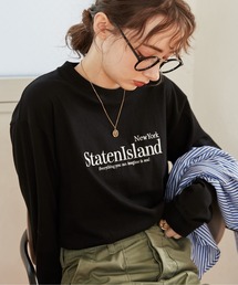 オーバーサイズ ロゴ 刺繍 ロンT