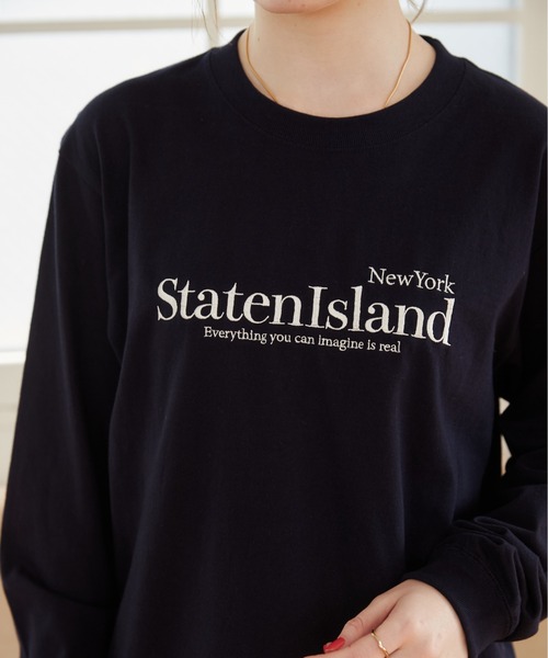 ANGIE（アンジー）の「オーバーサイズ ロゴ 刺繍 ロンT（Tシャツ