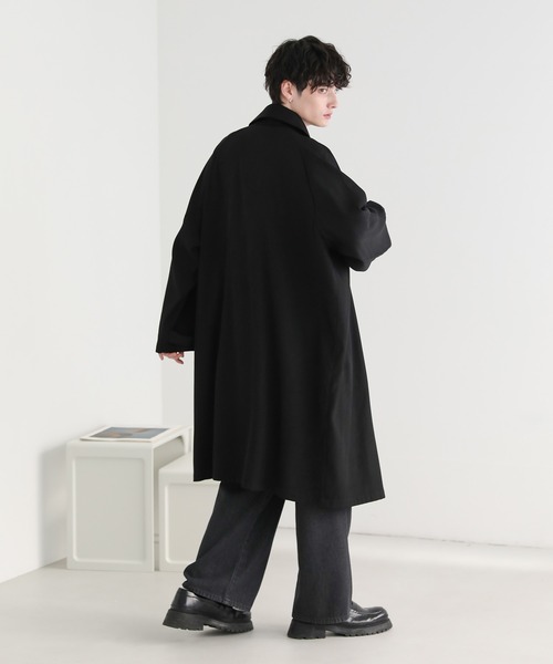 ASTRONOMY（アストロノミー）の「ドレープとろみラグランTRステンカラーコート（ステンカラーコート・メンズ・ブラック/モカ/チャコール/ライトベージュ・L/XL/S/M）」の18枚目の写真
