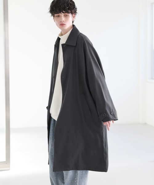 完売品☆アメノチハレ♪ステンカラーコート ドレープとろみラグランTRステンカラーコート（ステンカラーコート