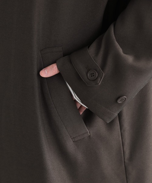 ASTRONOMY（アストロノミー）の「ドレープとろみラグランTRステンカラーコート（ステンカラーコート・メンズ・ブラック/モカ/チャコール/ライトベージュ・L/XL/S/M）」の5枚目の写真