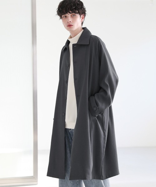 ASTRONOMY（アストロノミー）の「ドレープとろみラグランTRステンカラーコート（ステンカラーコート・メンズ・ブラック/モカ/チャコール/ライトベージュ・L/XL/S/M）」の20枚目の写真