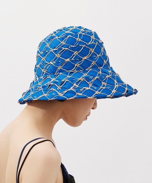 La Maison de Lyllis（メゾンドリリス）の「【La Maison de Lyllis】数量限定生産 BIBLIO ビブリオ ヴィンテージハット 2241025（ハット・レディース・ホワイト/ブルー/ブラウン・FREE）」の3枚目の写真