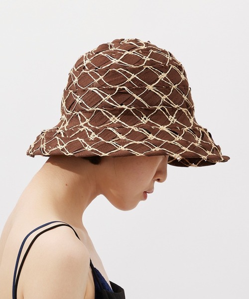 La Maison de Lyllis（メゾンドリリス）の「【La Maison de Lyllis】数量限定生産 BIBLIO ビブリオ ヴィンテージハット 2241025（ハット・レディース・ホワイト/ブルー/ブラウン・FREE）」の10枚目の写真