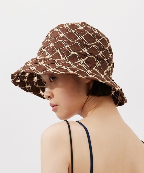 La Maison de Lyllis（メゾンドリリス）の「【La Maison de Lyllis】数量限定生産 BIBLIO ビブリオ ヴィンテージハット 2241025（ハット・レディース・ホワイト/ブルー/ブラウン・FREE）」の9枚目の写真