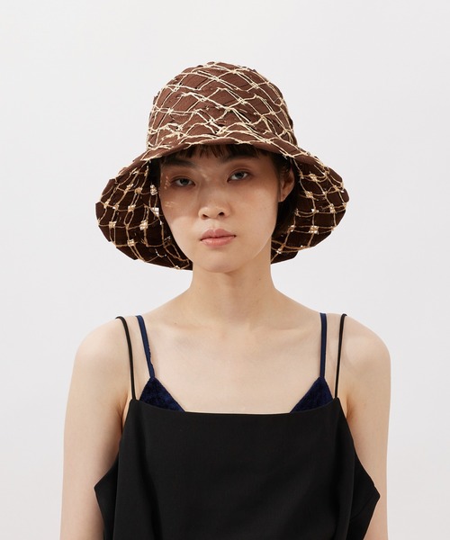 La Maison de Lyllis（メゾンドリリス）の「【La Maison de Lyllis】数量限定生産 BIBLIO ビブリオ ヴィンテージハット 2241025（ハット・レディース・ホワイト/ブルー/ブラウン・FREE）」の11枚目の写真