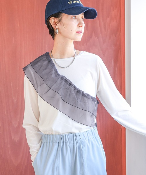 LEPSIM（レプシィム）の「マルチチュール付け襟　103202（付け襟・レディース・ブラック/グレー/アイボリー・ONE SIZE）」の3枚目の写真