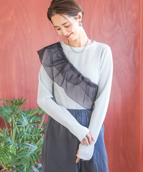 LEPSIM（レプシィム）の「マルチチュール付け襟　103202（付け襟・レディース・ブラック/グレー/アイボリー・ONE SIZE）」の11枚目の写真