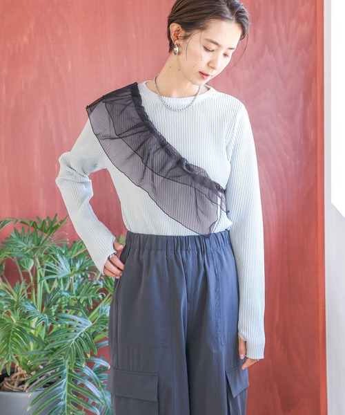 LEPSIM（レプシィム）の「マルチチュール付け襟　103202（付け襟・レディース・ブラック/グレー/アイボリー・ONE SIZE）」の10枚目の写真