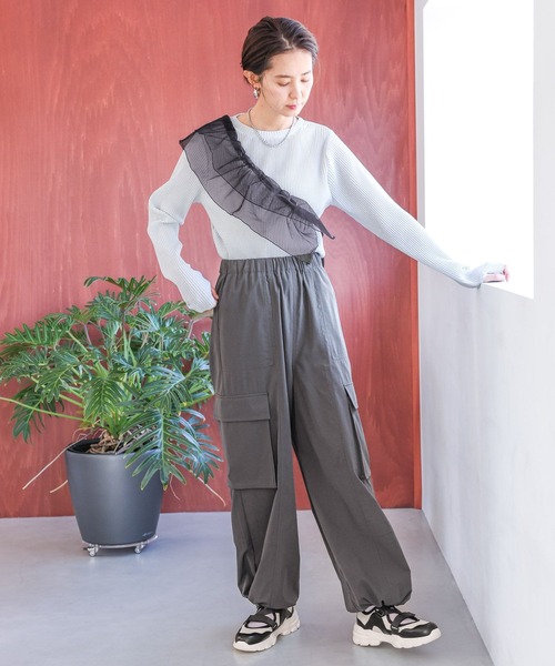 LEPSIM（レプシィム）の「マルチチュール付け襟　103202（付け襟・レディース・ブラック/グレー/アイボリー・ONE SIZE）」の9枚目の写真