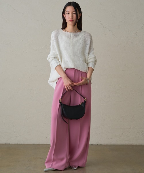 LOUNGEDRESS(ラウンジドレス)の「タックワイドパンツ2(スラックス・レディース・アイボリー/ピンク/ネイビー・SMALL/MEDIUM)」の7枚目の写真