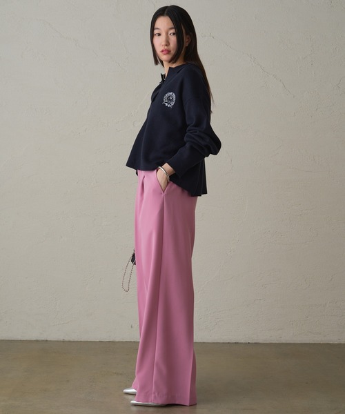 LOUNGEDRESS(ラウンジドレス)の「タックワイドパンツ2(スラックス・レディース・アイボリー/ピンク/ネイビー・SMALL/MEDIUM)」の21枚目の写真
