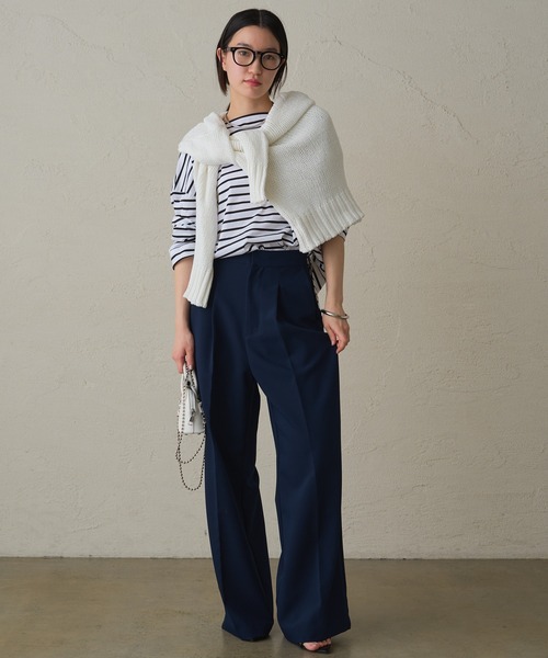 LOUNGEDRESS(ラウンジドレス)の「タックワイドパンツ2(スラックス・レディース・アイボリー/ピンク/ネイビー・SMALL/MEDIUM)」の18枚目の写真