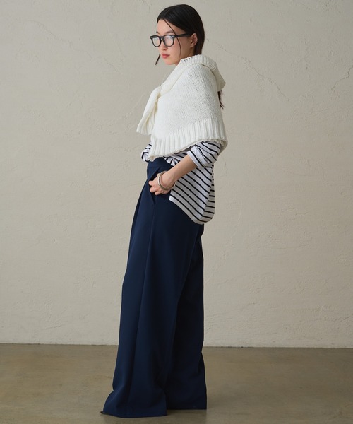 LOUNGEDRESS(ラウンジドレス)の「タックワイドパンツ2(スラックス・レディース・アイボリー/ピンク/ネイビー・SMALL/MEDIUM)」の15枚目の写真