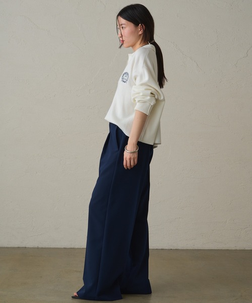 LOUNGEDRESS(ラウンジドレス)の「タックワイドパンツ2(スラックス・レディース・アイボリー/ピンク/ネイビー・SMALL/MEDIUM)」の12枚目の写真