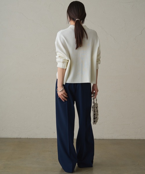 LOUNGEDRESS(ラウンジドレス)の「タックワイドパンツ2(スラックス・レディース・アイボリー/ピンク/ネイビー・SMALL/MEDIUM)」の11枚目の写真