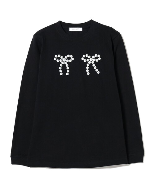 Ray BEAMS（レイビームス）の「Available Today × Ray BEAMS / 別注 パール リボン ロングスリーブ Tシャツ（Tシャツ/カットソー・レディース・ブラック・ONE SIZE）」の7枚目の写真