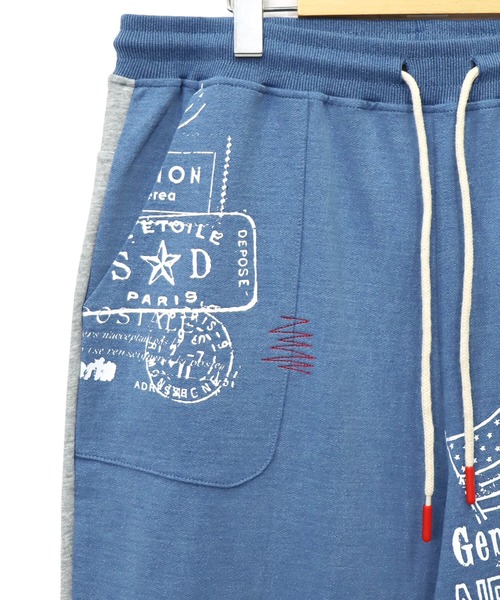 PANDIESTA(パンディエスタ)の「前後切替 スウェットパンツ(M2)(スウェットパンツ・メンズ・インディゴブルー/ストライプ/サックスブルー・M/XL/L)」の15枚目の写真
