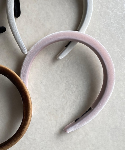 RUBY AND YOU（ルビーアンドユー）の「［select］ベロアカチューシャ（カチューシャ・レディース・ピンク/ブラウン/ホワイト/ブラック・FREE）」の4枚目の写真