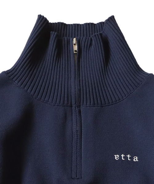 antiqua(アンティカ)の「ハーフジップスポンジニット(ニット/セーター・キッズ・ネイビー/アイボリー・M/S)」の7枚目の写真