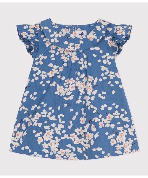 【セール】ポプリン半袖ブラウス（シャツ/ブラウス）｜PETIT BATEAU（プチバトー）