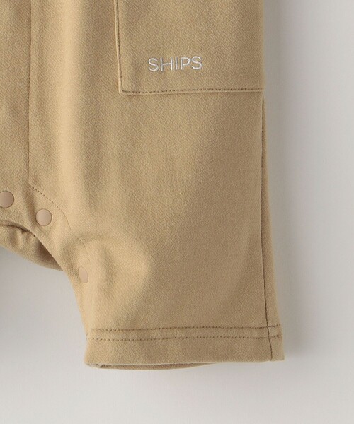 SHIPS（シップス）の「SHIPS KIDS:70～80cm / フェイク ボーダー ロンパース（ロンパース・キッズ・ベージュ/ネイビー・70/80）」の6枚目の写真