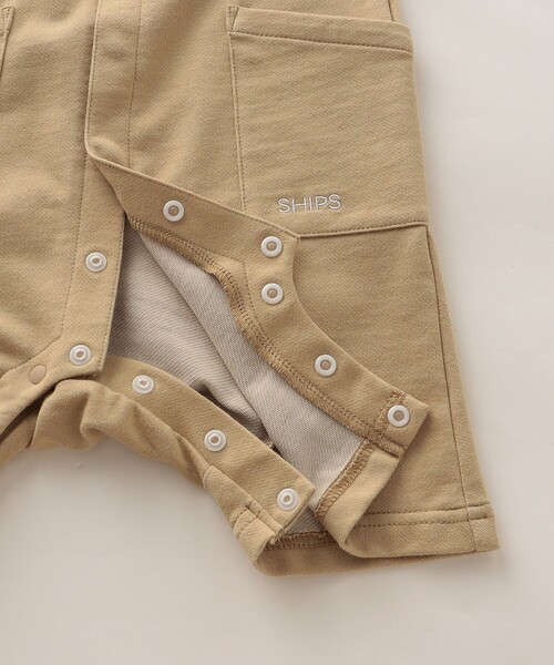 SHIPS（シップス）の「SHIPS KIDS:70～80cm / フェイク ボーダー ロンパース（ロンパース・キッズ・ベージュ/ネイビー・70/80）」の7枚目の写真
