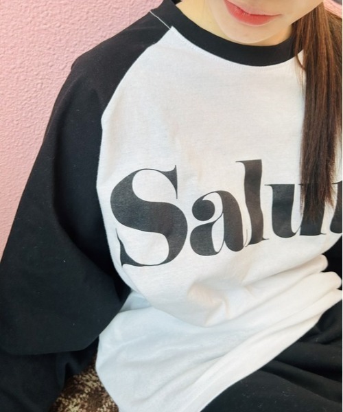 ipugo(イプゴ)の「ipugo/イプゴ グラフィック ラグランTシャツ 秋物 秋服 2026年秋冬(Tシャツ/カットソー・レディース・ブラック/ブルー/ワインレッド・FREE)」の6枚目の写真