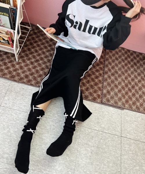 tシャツ ipugo/イプゴ グラフィック ラグランTシャツ レディース ipugo tシャツ ipugo/イプゴ グラフィック ラグランTシャツ