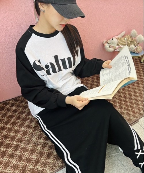 ipugo(イプゴ)の「ipugo/イプゴ グラフィック ラグランTシャツ 秋物 秋服 2026年秋冬(Tシャツ/カットソー・レディース・ブラック/ブルー/ワインレッド・FREE)」の17枚目の写真