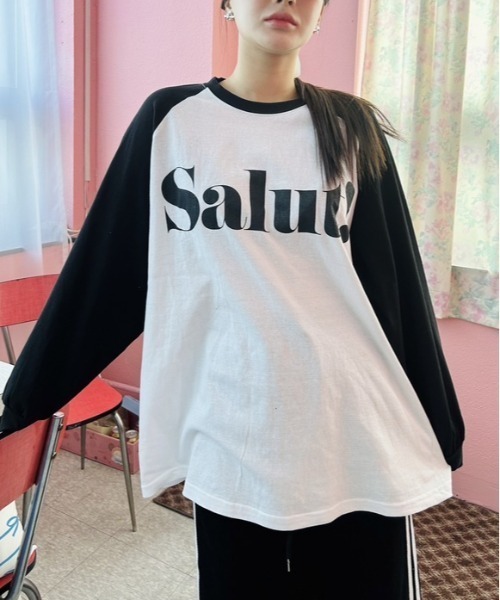 ipugo(イプゴ)の「ipugo/イプゴ グラフィック ラグランTシャツ 秋物 秋服 2026年秋冬(Tシャツ/カットソー・レディース・ブラック/ブルー/ワインレッド・FREE)」の13枚目の写真