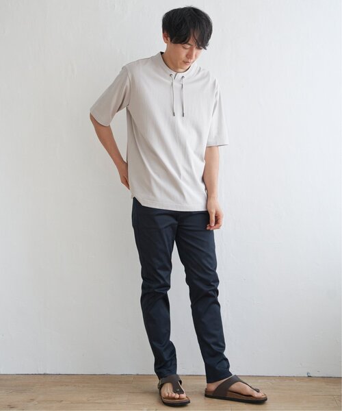 ikka(イッカ)の「【接触冷感】冷感ルーイカラー5分袖(Tシャツ/カットソー・メンズ・ネイビー/グレー/ブルー/グリーン/ワイン・M/L/XL/S)」の12枚目の写真