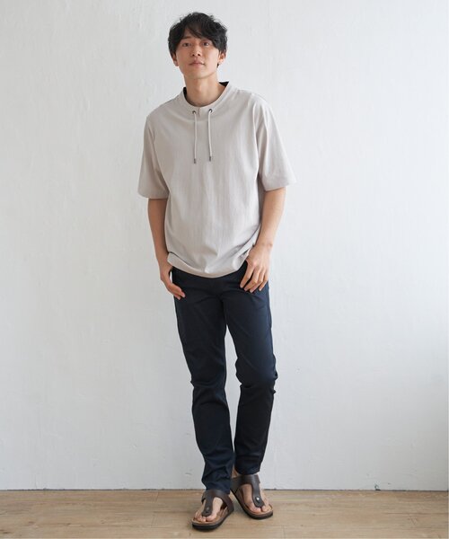 ikka(イッカ)の「【接触冷感】冷感ルーイカラー5分袖(Tシャツ/カットソー・メンズ・ネイビー/グレー/ブルー/グリーン/ワイン・M/L/XL/S)」の13枚目の写真