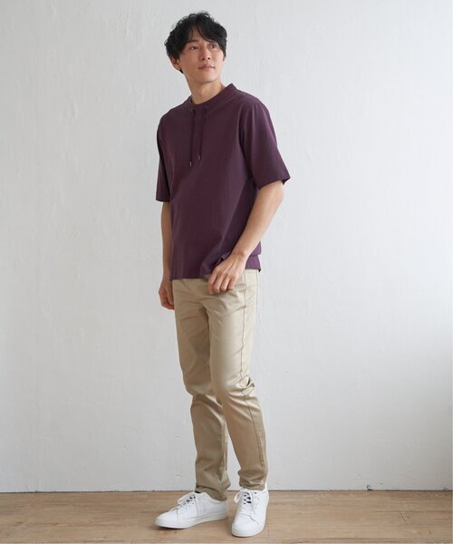 ikka(イッカ)の「【接触冷感】冷感ルーイカラー5分袖(Tシャツ/カットソー・メンズ・ネイビー/グレー/ブルー/グリーン/ワイン・M/L/XL/S)」の15枚目の写真