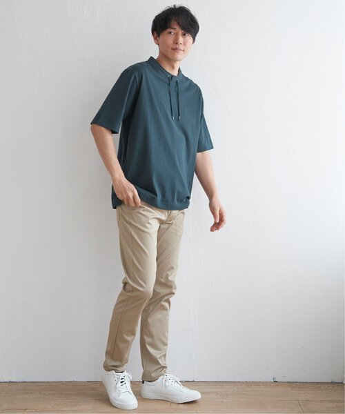 ikka(イッカ)の「【接触冷感】冷感ルーイカラー5分袖(Tシャツ/カットソー・メンズ・ネイビー/グレー/ブルー/グリーン/ワイン・M/L/XL/S)」の17枚目の写真